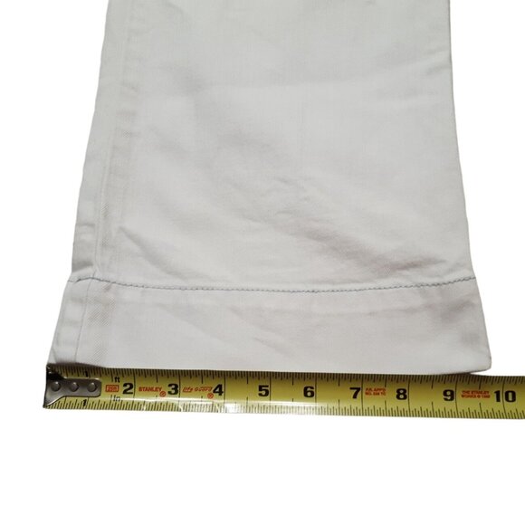 Tommy Hilfiger Jeans Womens 10 White Y2K Crop Straight Stretch Mid Rise Logo - Picture 7 of 15
